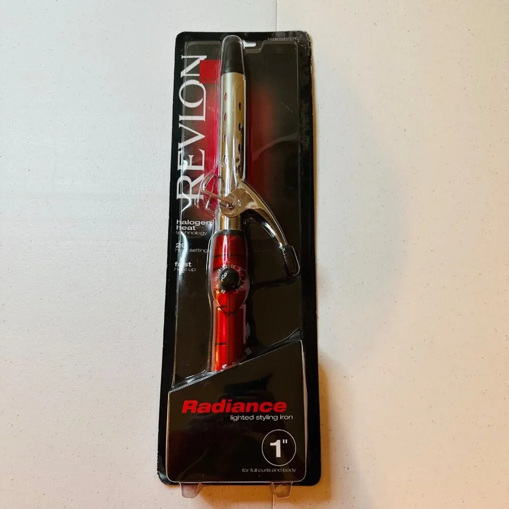 Revlon Radiance 1 inch Curling Iron Styling Iron Halogen Heat Technology Curls